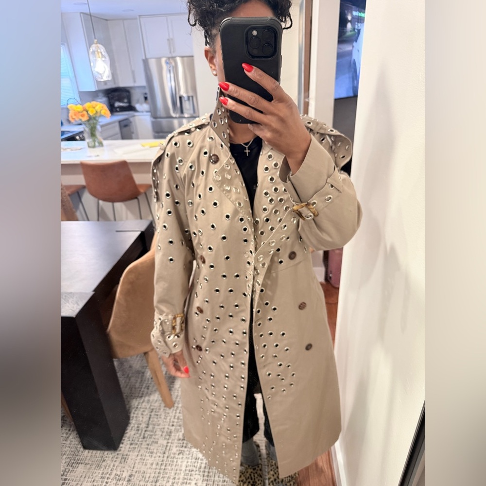 Custom Eyelet Trench Coat